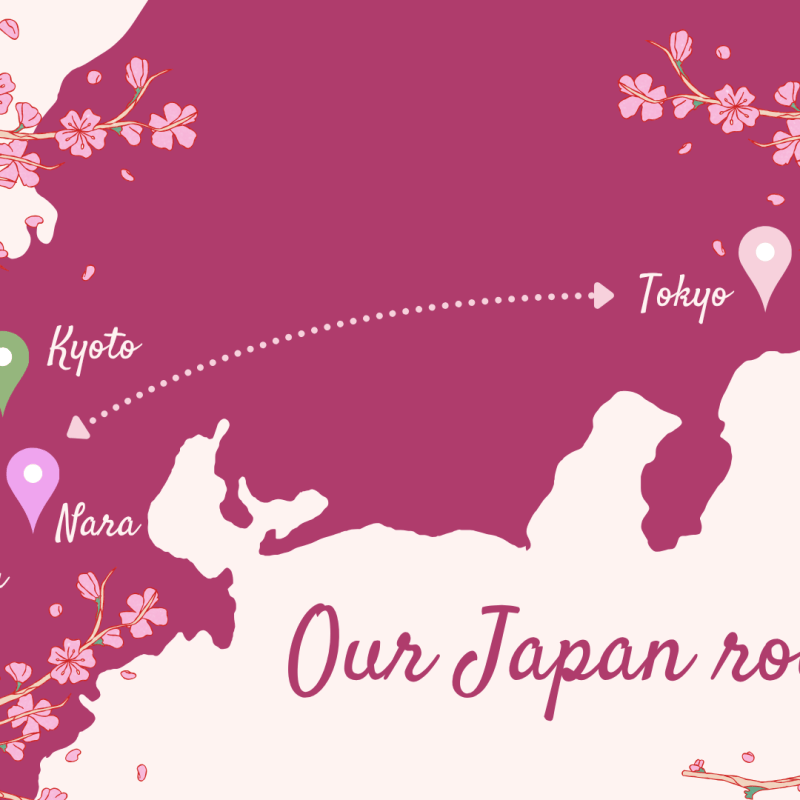 Our Japan travel&nbsp;route