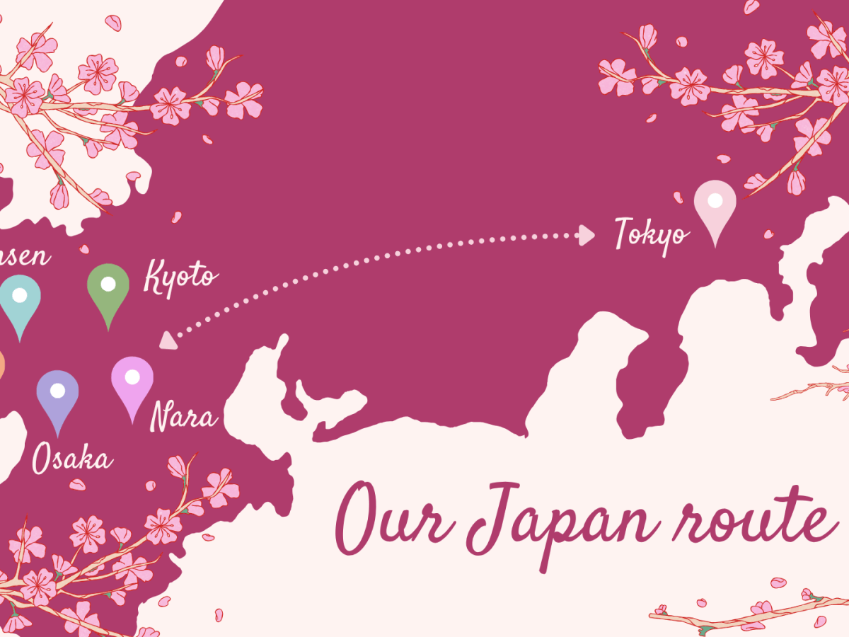 Our Japan travel&nbsp;route