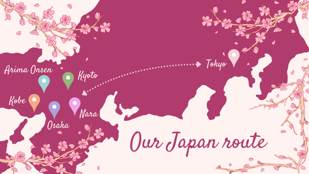 Our Japan travel route